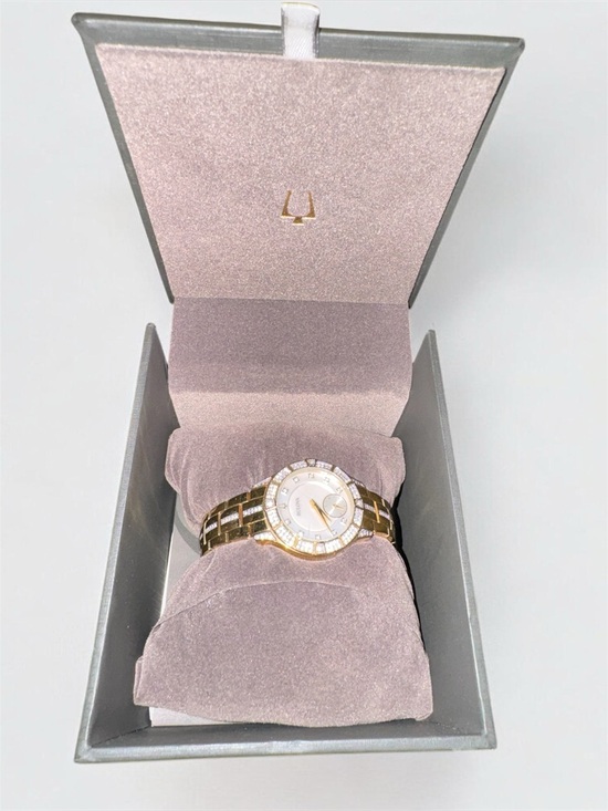 Bulova Ladies\' Crystal Phantom 3-Hand, Small Second Hand Quartz Watch